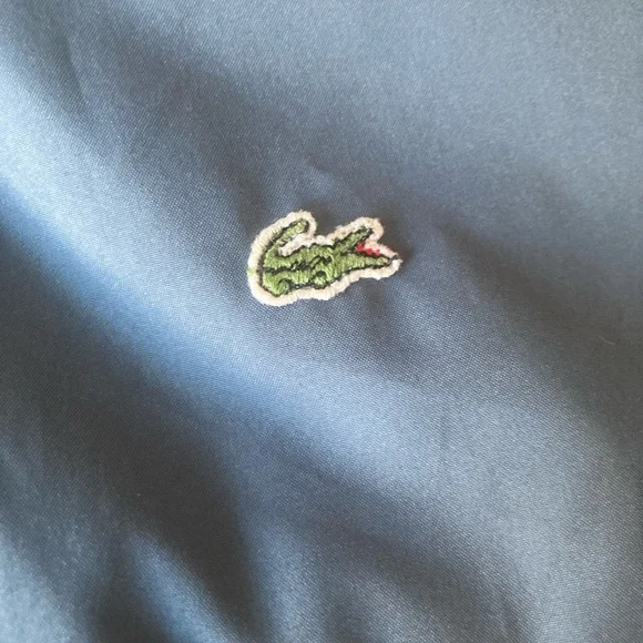 VINTAGE LACOSTE MEN'S LIGHTWEIGHT WATER-RESISTANT HOODED WINDBREAKER DEVANLAY